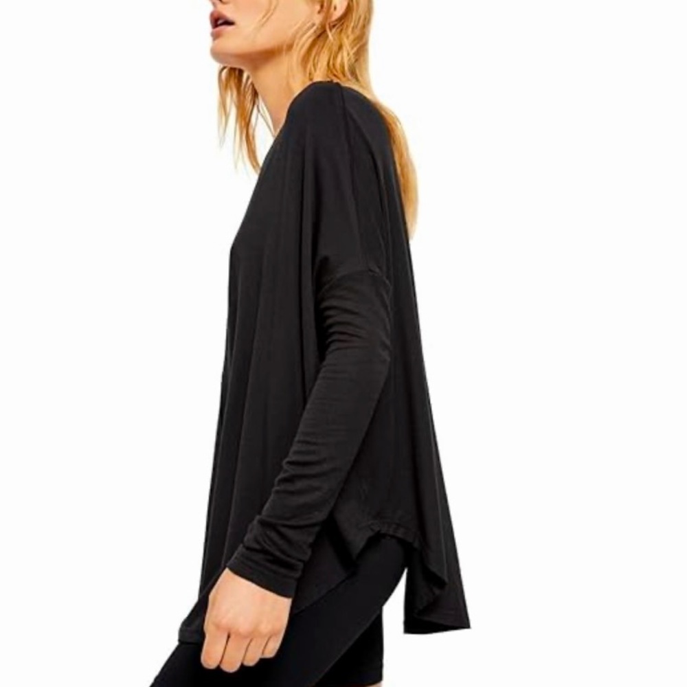 Free People Moonshine Long Sleeve V-Neck Tunic Top NWT - Picture 3 of 8